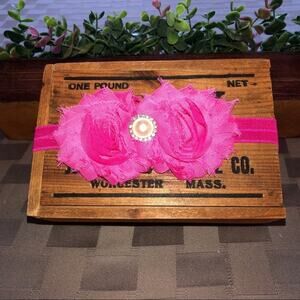 Hot pink headband for baby toddler  girl